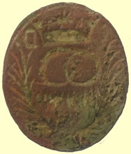 heart with crossed arrows post medieval wax seal fob
